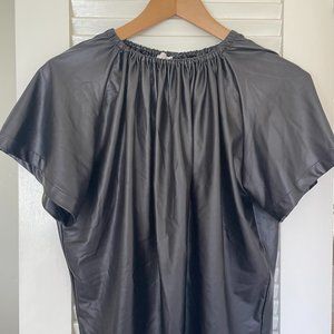 Meg Faux Leather Top